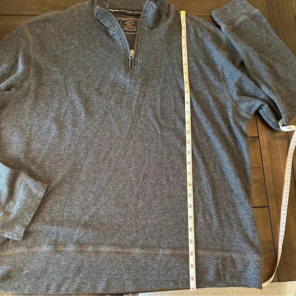 Vintage 1946 Men's Quarter Zip Pullover Washed, Stoned, Beaten Navy Size XLarge - Picture 4 of 8